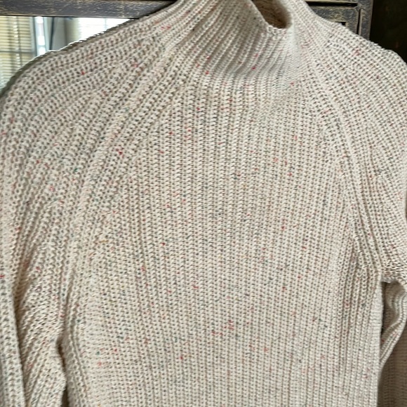 Neutral High Low Mock Neck Sweater - SZ S - Picture 2 of 6
